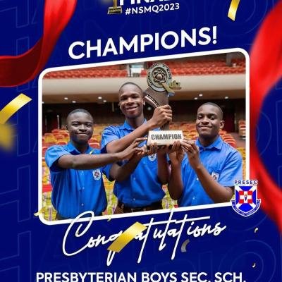 Presec Legon wins #NSMQ for the eighth time.